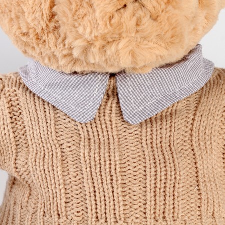 Soft toy "Bear" in a jacket, 50 cm, beige color-1