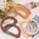 Handles for the bag wooden, 10 × 17 cm, 2 pcs, dark brown color