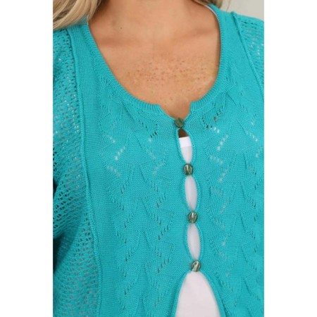 Cardigan female, size 54, green color-15