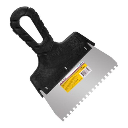 Facade spatula "Remocolor" 12-6-150, stainless steel, plastic, tooth 4x4 mm, 150 mm-1