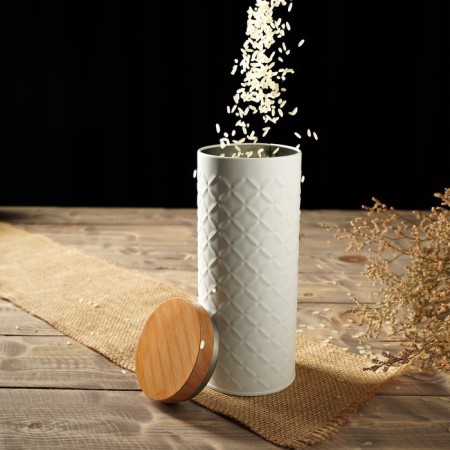 Bank for bulk products "Romb", 790 ml, 19 × 7.5 × 7.5 cm, white color-4