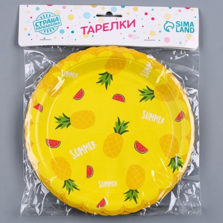 Paper “Summer Fruit” plate, in a set of 6 pcs.-3