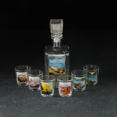 Drinking "Okhota": Snoof 500 ml, 6 piles, glass, neckline