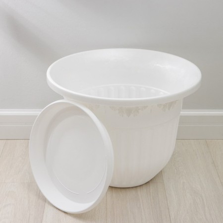 Pot with the Podon "Lausanne", 40 l, the color is white-3