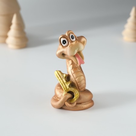 Polystone souvenir "Snake with a hill/key" MIX 4x4x7.5 cm-1