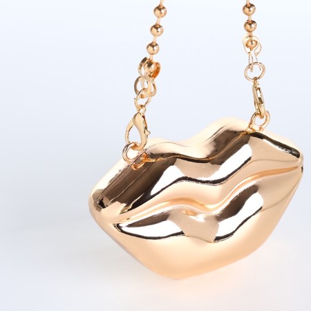 Female bag on a magnet, gold color-8