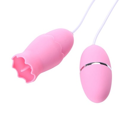 Виброяйца Оки-Чпоки, с насадкой для сосков и клитора, 12 режимов, USB, силикон, розовый-2