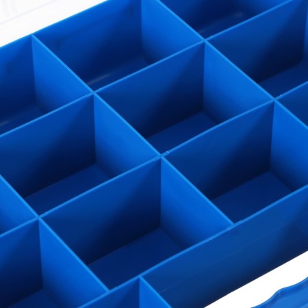 Box for fishing trifles K-07, plastic, 26.5 x 19.5 x 5 cm, blue-2