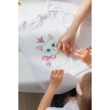 Thermalrotransfer with sparkles "Cat Princess", 15 × 20 cm-4