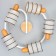 Thauon chandelier 5he14 40w is white 56x56x16 cm