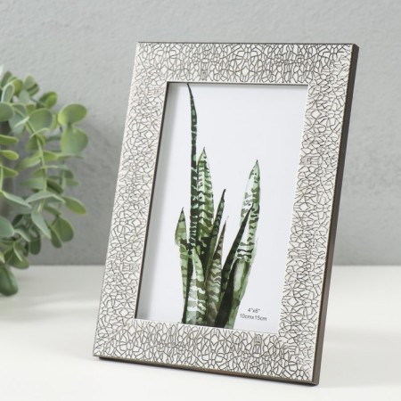 Photo frame plastic 10x15 cm "Krakelyur. Black on white" 13.5x18.7 cm-1