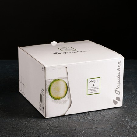 A set of glass glasses "Allegra", 425 ml, 4 pcs-1
