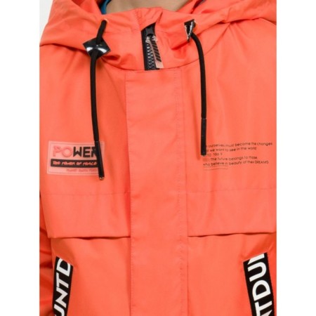 Windbreaker for boys, height 110 cm, orange color-2