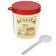 Capacity for bulk products, “Assorted. Sugar ", 700 ml, with a spoon and lid, color mix