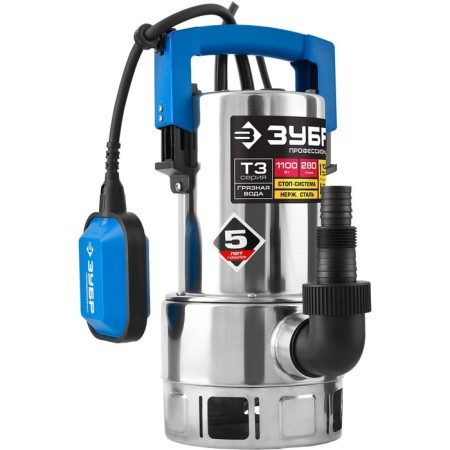 Drainage "Bison" NPG-T3-1100-C, for dirty water, 1100 W, 280 l/min, pressure 10.5 m
