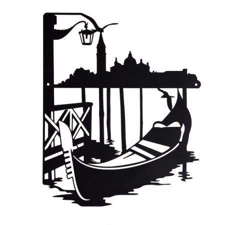 Panel "Venice" Black, 32.5x39.8cm-1