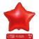 Foil ball 18 "Star", matte, red color