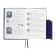Dated 2025 diary, A5, 176 sheets of Escalada, a solid cover made of artificial leather, pancake embossing, lies, cream block 70 g/m2, blue