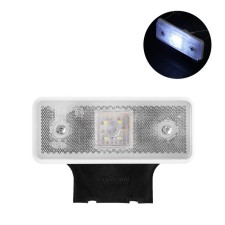 Gabarit lantern with bracket, white, LED, 12 x 3 x 7.7 cm, with a contour, 2329W