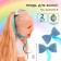 Hair strand on a hairpin, 2 pieces, cold heart
