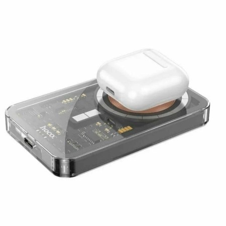 External battery Hoco Q14, 5000 mAh, 1 Type-C, 2 A, PD, wireless charging, black-3