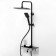 The shower system wasserkraft a11401, tropical shower, thermostat, hand watering can, chrome/black