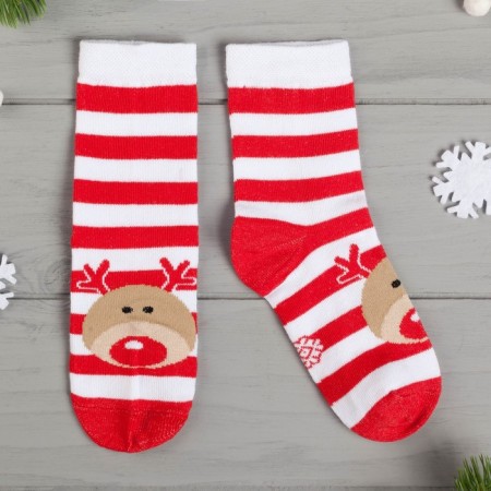 New Year's socks KAFTAN "New Year" rr 14-16, white