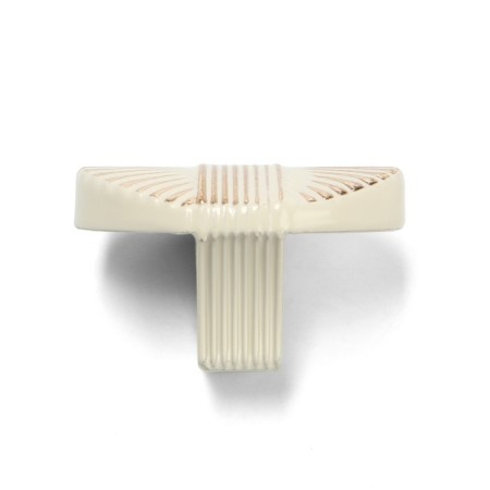 Handle button cappio, zinc, d = 35 mm, white/gold color-5