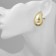 Earrings plastic "drop" large, color gold