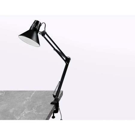 A table lamp with an E27 interchangeable lamp on the Ambrella Light, Desk, De7722, E27, Black Color-3