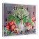 Carty clock is wall-mounted, interior "flowers and apples", silent, 30 x 40 cm