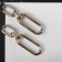 Earrings Metal "Chain" ovala, 3 links, color gold