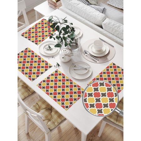 A set of napkins for setting the table "Classic ornament", rectangular, size 32x46 cm, 4 pcs-1