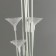 Star for air balloons for 8 balls, height 80 cm, pink