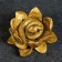 Figure "Snake in the lotus" aged gold, 12x12x4cm