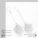Earrings "Square" voluminous, color white silver, 7.5 cm