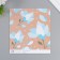 Scrapbooking paper "Pale blue flowers" density 180 grams set 10 pcs 15.5x17 cm