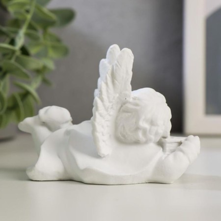 Polystone souvenir "Snowty Angel with the Bible" mix 7x5x8.5 cm-3