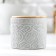 Ceramic bank for bulk products "Lace. Hearts ", 400 ml, gray color