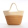 Female wicker bag without fastening, milk/beige color