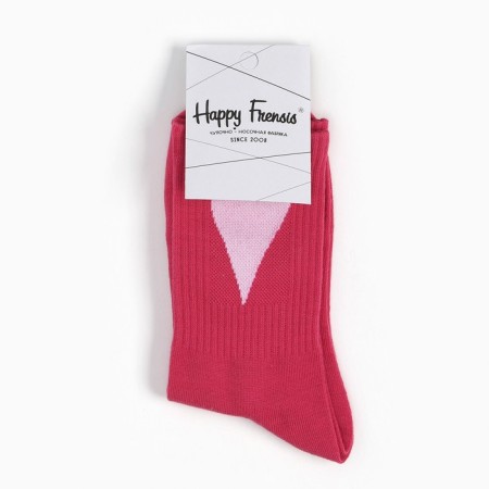 Women's socks, pink/heart, size 25-27-3