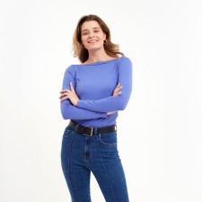 Women's Longsliva Minaku: Basic Line Fialkoy Color, Rr. 46