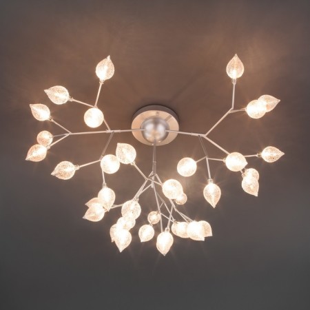 Boccio chandelier, 36x3W G4, silver color-1