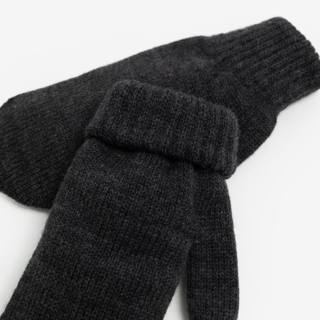 Female mittens, dark gray color, size 18-2