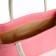 Beach bag without fastening, milk/pink color