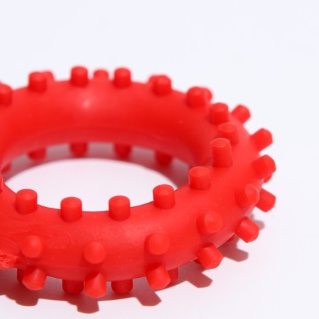 Toy "Ring with spikes No. 1", 5.6 cm, red-2