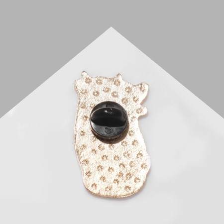 Icon "cats" yin-yang, black and white color in gold-3