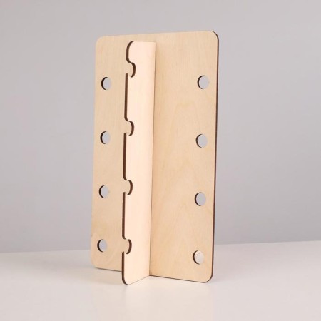 Glass stands 4 sections 19.5x17x28 cm, thickness 3 mm, beige color-1