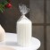 Candle-cylinder with ribs, 7x13 cm., White, 24 hours