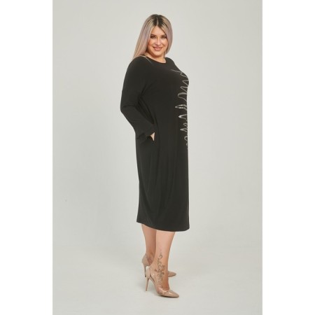 Female dress, size 60, black color-3